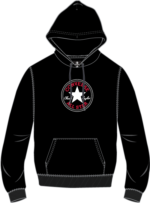 converse GO-TO CHUCK TAYLOR PATCH BRUSHED BACK FLEECE HOODIE Unisex mikina US XXXS 10024504-A01