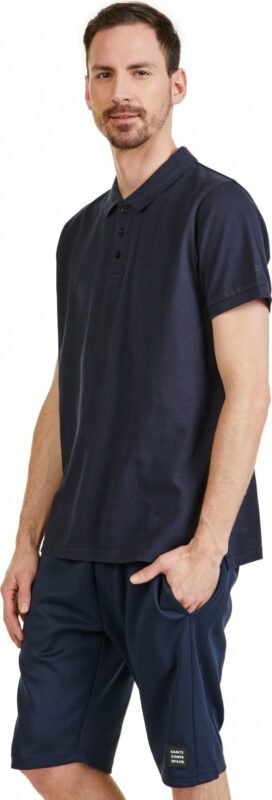 SAM 73 Pánské triko s límečkem HENRY Modrá XXL