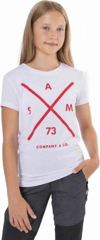 SAM 73 Dívčí triko s krátkým rukávem CAROLINE Bílá 140
