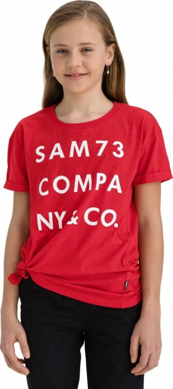 SAM 73 Dívčí triko s krátkým rukávem MELANIE Červená 116