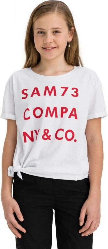 SAM 73 Dívčí triko s krátkým rukávem MELANIE Bílá 116