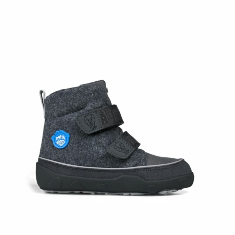 Affenzahn COMFY WALK WOOL MIDBOOT DOG Grey | Dětské zimní zateplené barefoot boty - 23